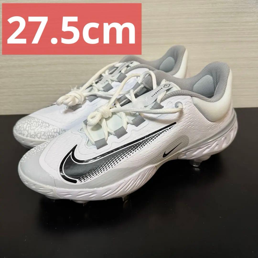 Alpha Huarache Elite 4 Low 野球 スパイク 白 金具