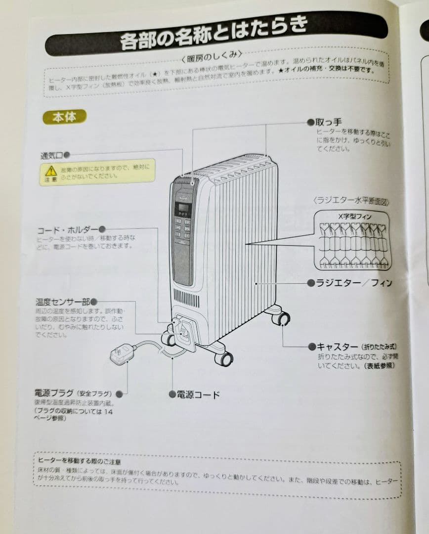 デロンギ ドラゴン デジタルスマート オイルヒーター【説明書付】
