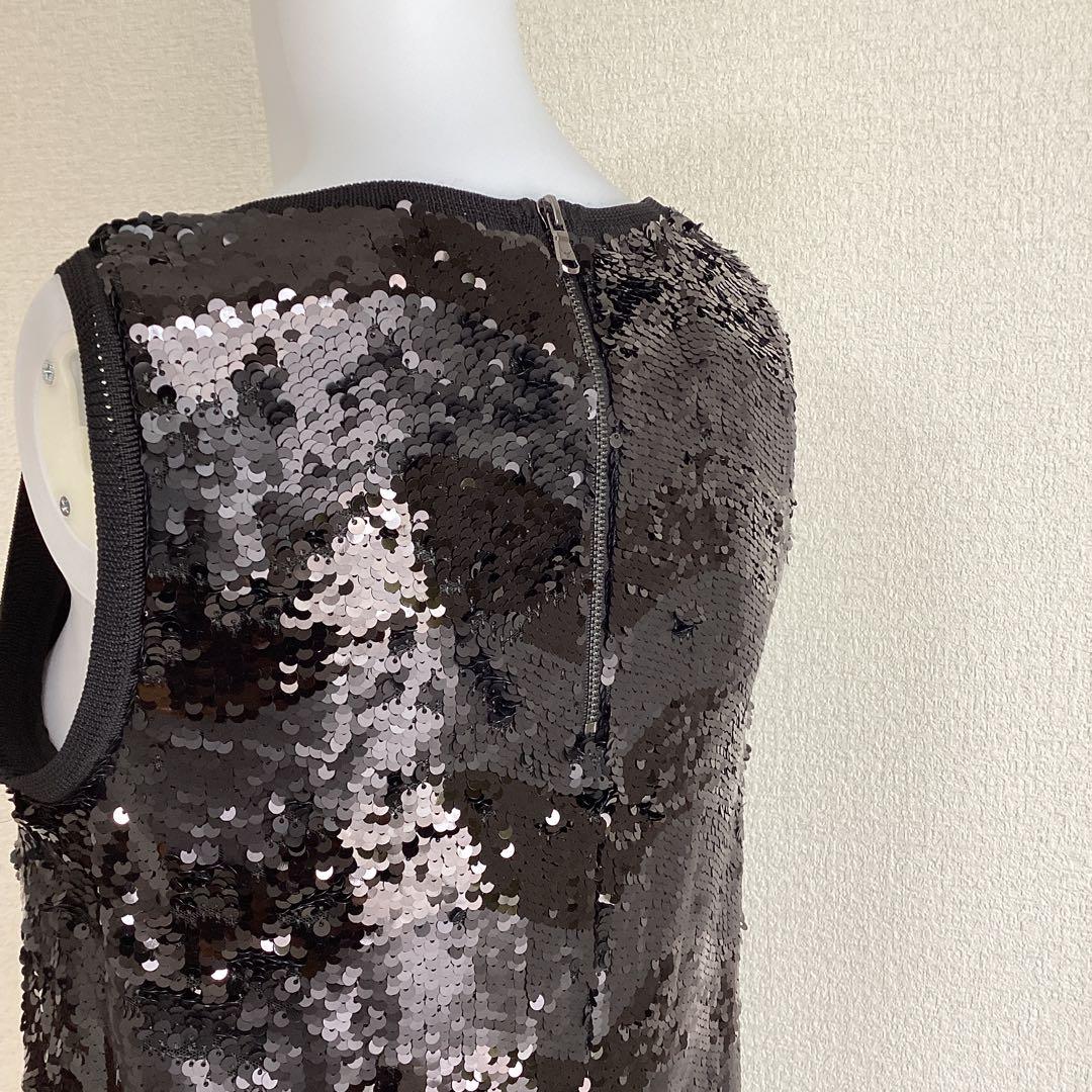 ARMANI　スパンコール　ミニ　ワンピース　ドレス　黒　パーティー　キャバ