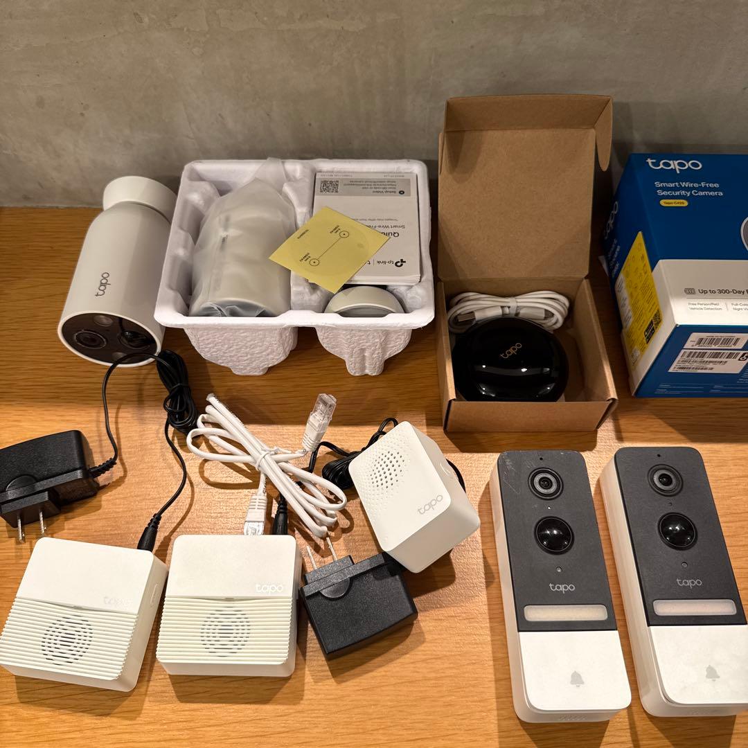 tapo 防犯カメラ×2 ドアホン×2 ハブ×2