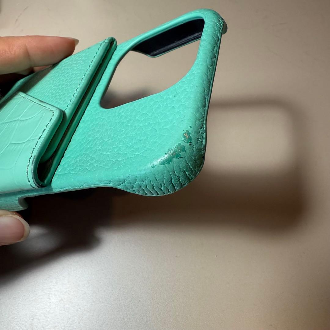 A&S iPhone 16pro ケース ライトブルー ストラップ付き