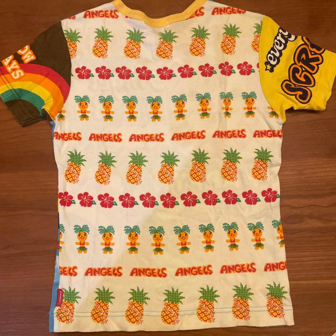 Y2K 当時物レア　ANGELBLUE ハワイ パイン総柄 Tシャツ M