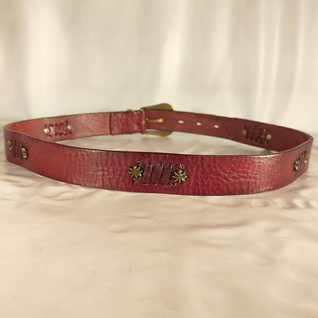 【Vintage】PUNTOVITA イタリア製　高級コンチョベルト　本革正規品