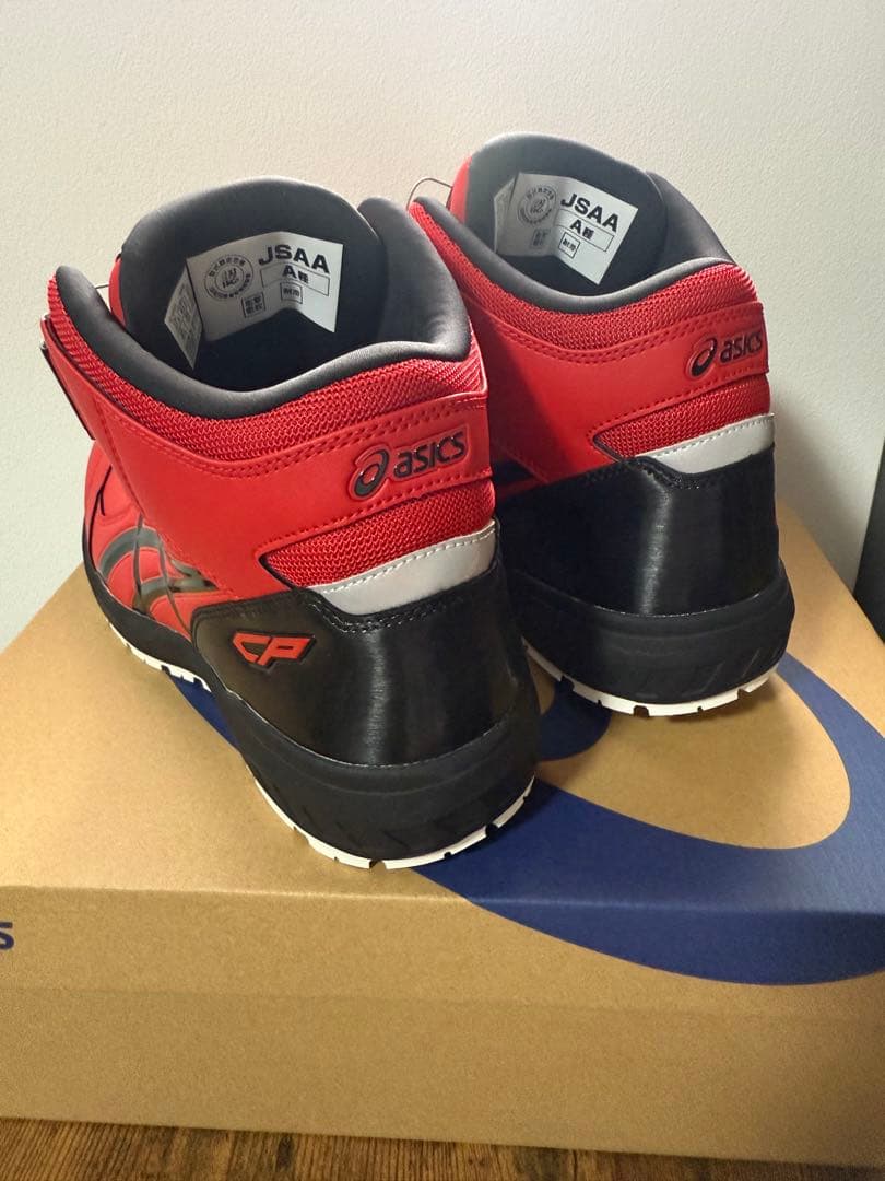 ASICS BOAシステム 安全靴 レッド JSAA A