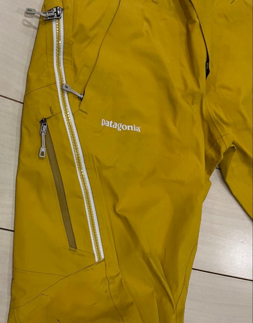 patagonia イエロースノーボードパンツ ゴアテックス