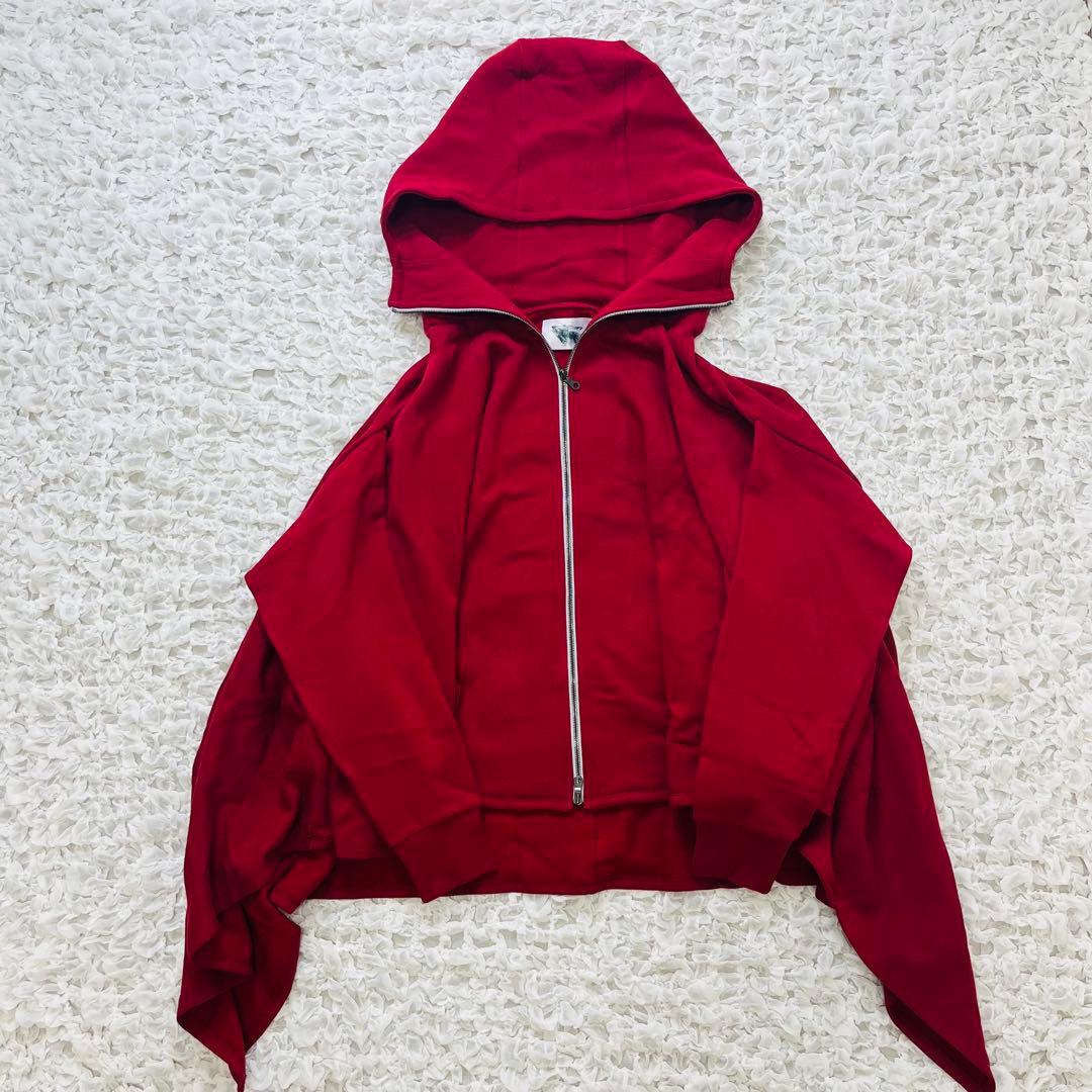 なびくパーカー赤レッド ha | za | ma ハザマhazama松井 諒祐