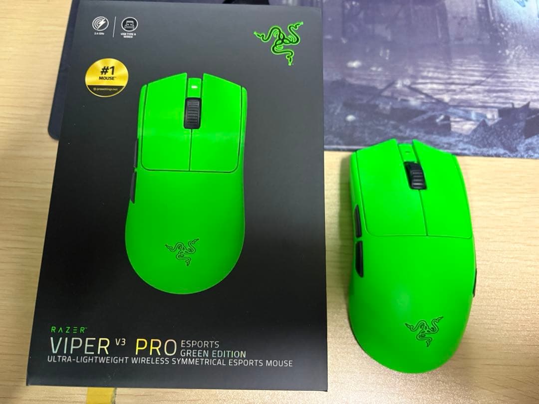 マウス・トラックボール RAZER VIPER V3 PRO GREEN EDITION