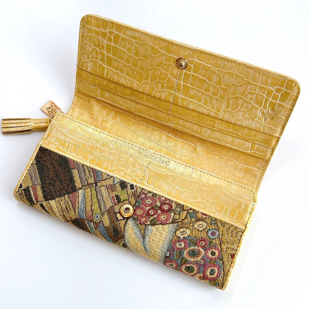 ほぼ未使用✨ シンクビー ゴールデンクリムト 長財布 接吻 スパンコール