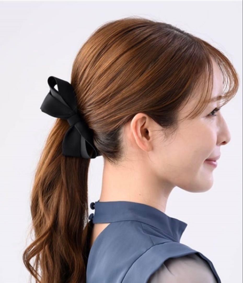 Complex Biz！土日セール！プレーンリボン バナナクリップブラック