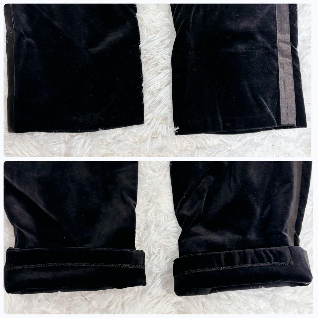 ほぼ未使用LL✨コムサマン テーラードジャケット 羊革 ベルベット メタルボタン