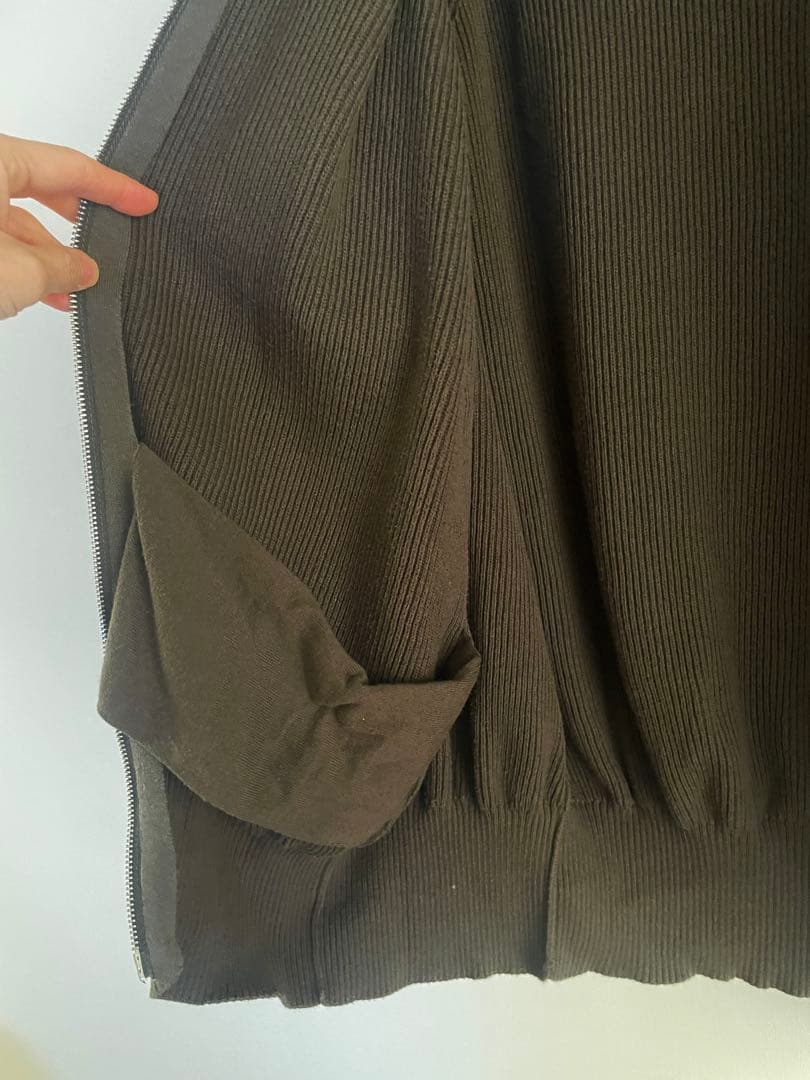 【美品】MM6 Maison Margiela ドライバーズニットS カーキ