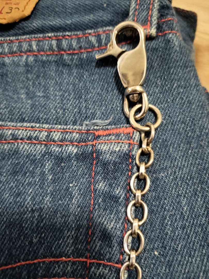 新品未使用 シルバー925 ウォレットチェーン 約56cm S-35