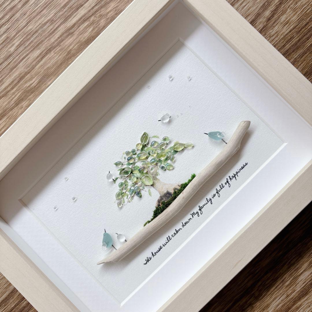 ⑦桜【pink*flower*happiness】春の訪れ シーグラスアート