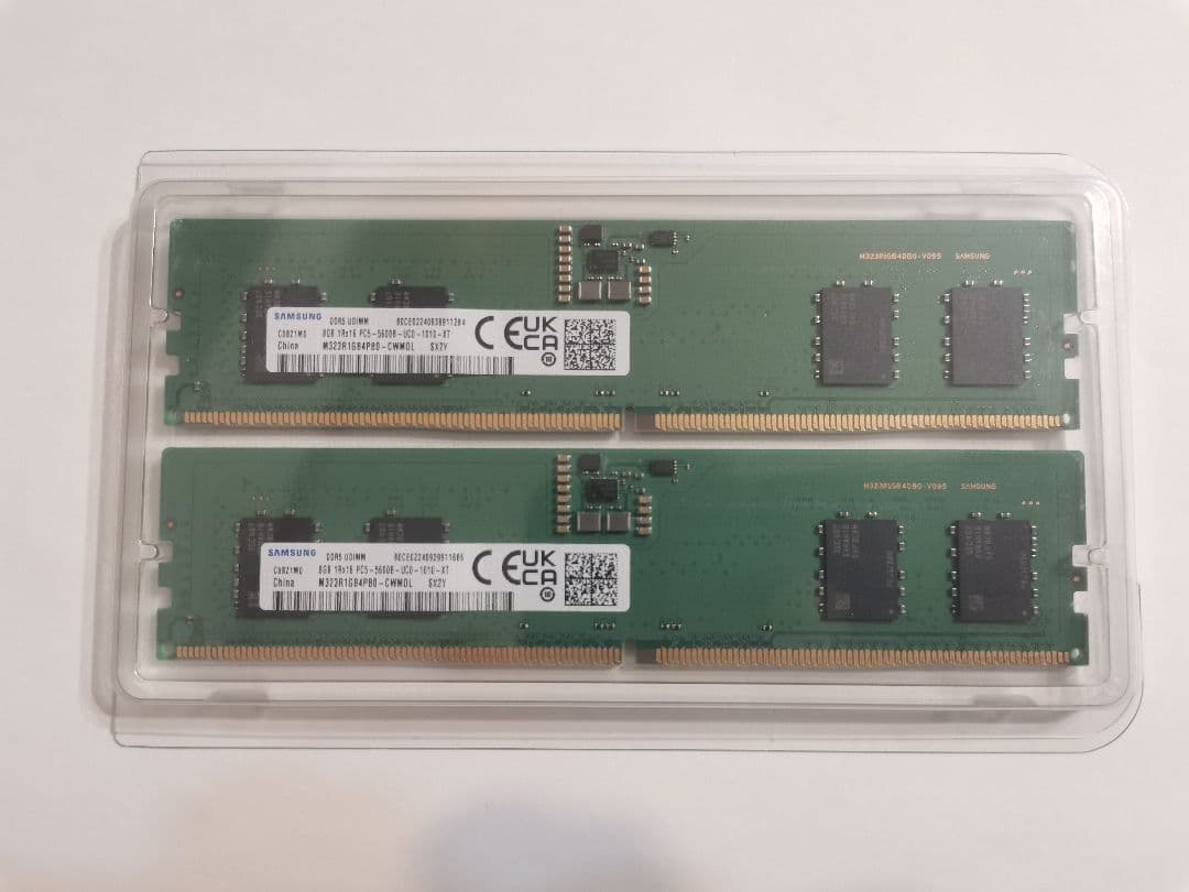 DDR5 8GB 2枚 計16GB SAMSUNG PC5-5600B 動作品