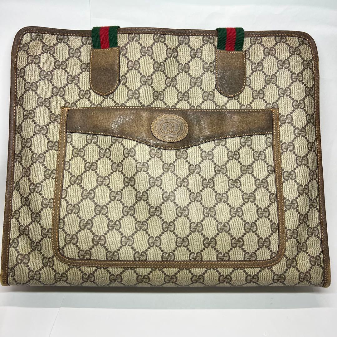 GUCCI GG プラストートバッグ PVC シ エリーライン イタリア製