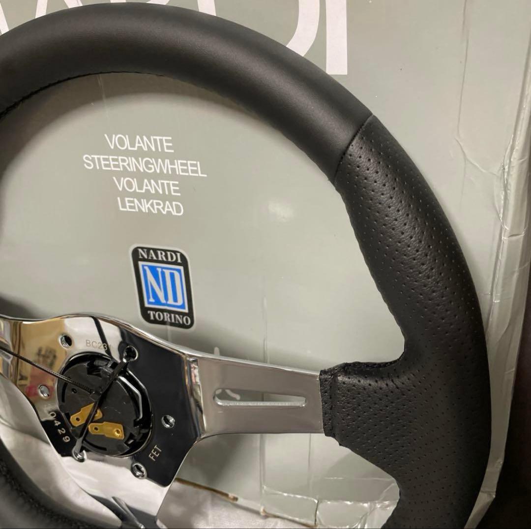 24★NARDI ステアリングD型　14インチ　350mm シルバースポーク
