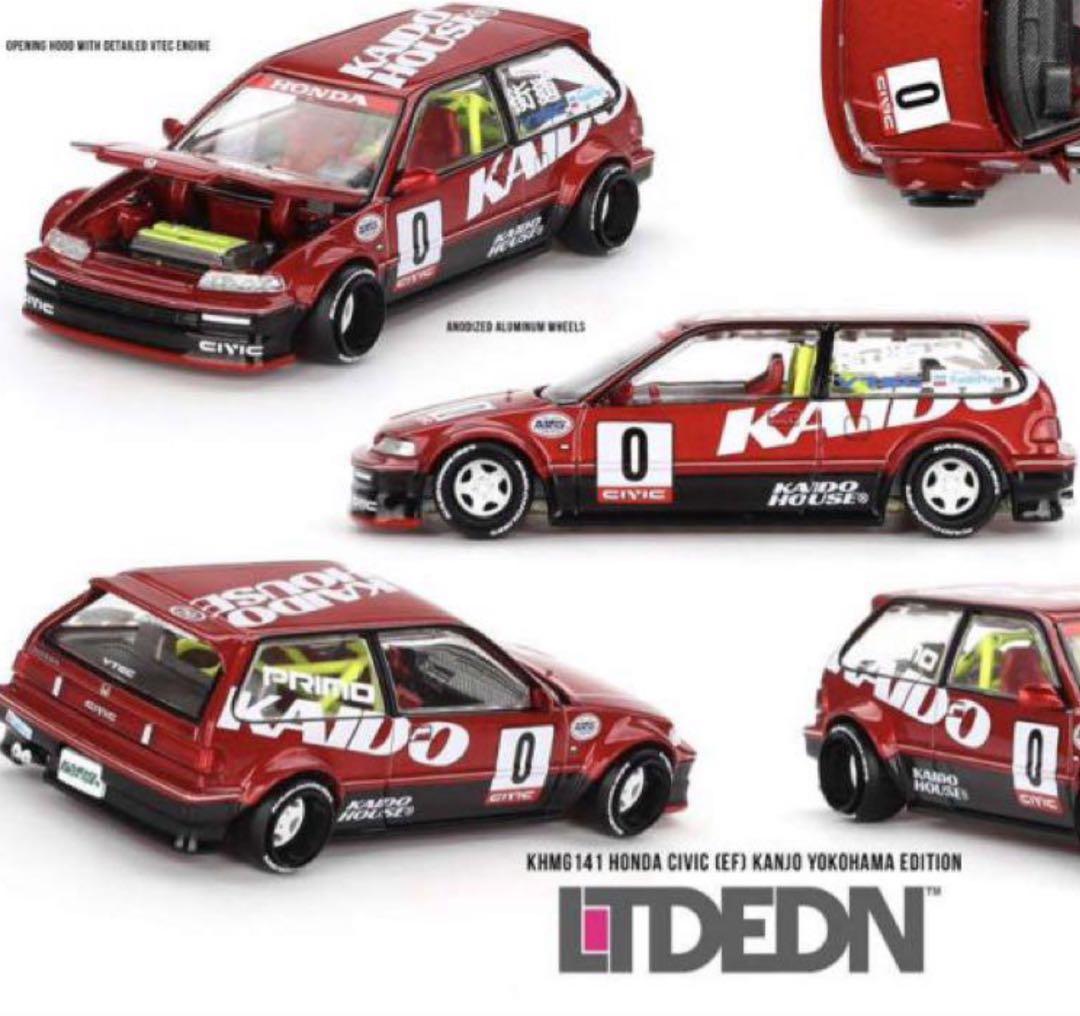 ミニカー 1/64 KAIDO HOUSE Honda CIVIC EF LTDEDN