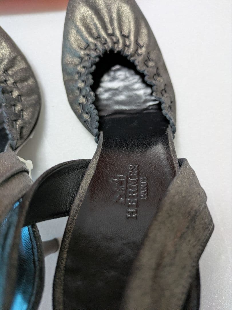 HERMESブロンズサンダル表記37