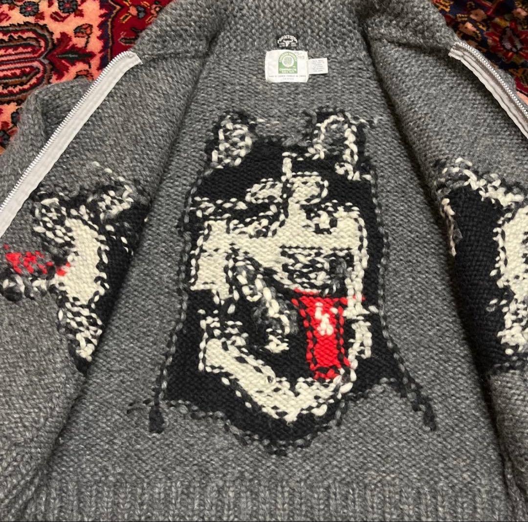 カウチン ニットカーディガン カナディアンセーター