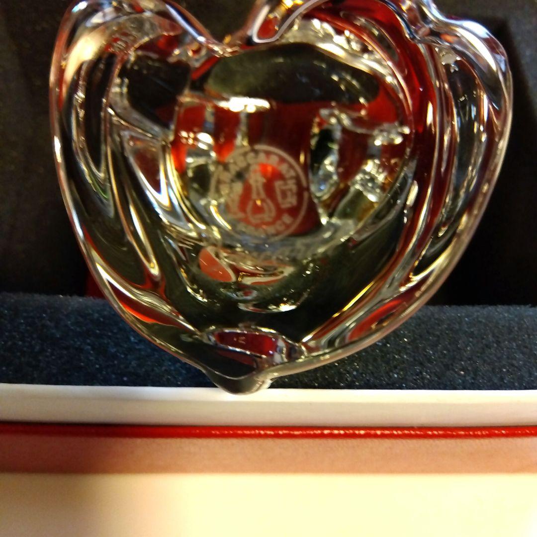 【ちょこ様】Baccarat クリスタル 招き猫 レッドオクトゴン 約10cm