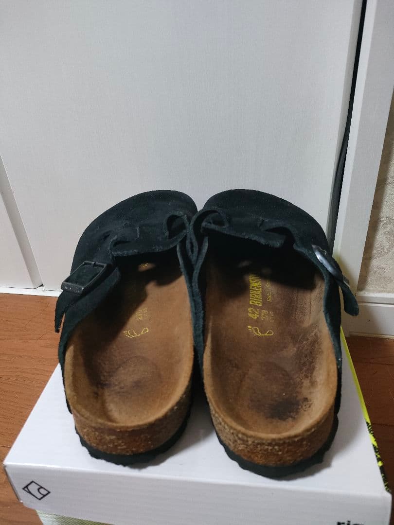 ビルケンシュトック　ボストン　42 スエード　ブラック