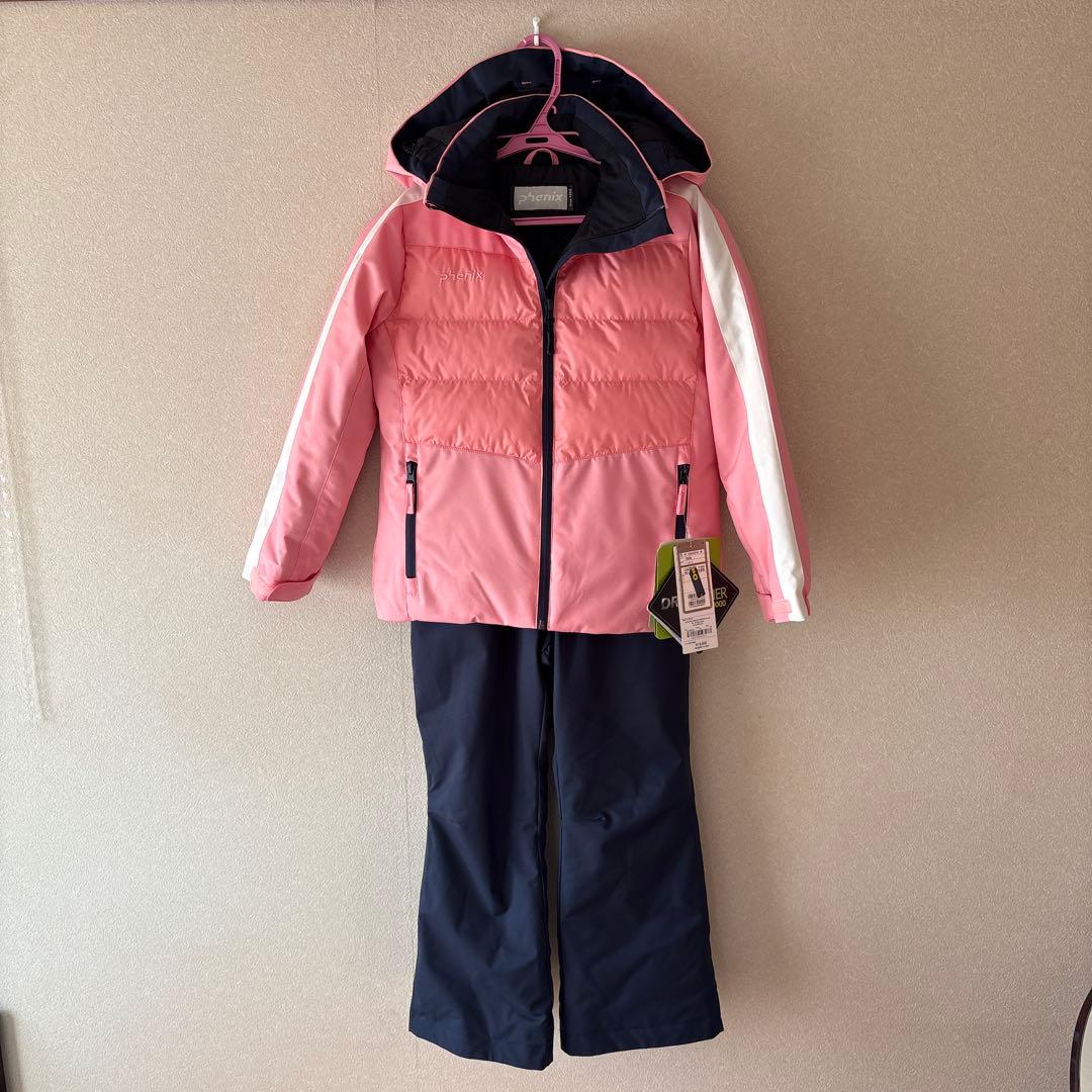 【新品】phenix 子ども用スキーウェアセット ピンク/ネイビー 130㎝