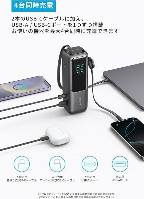 新品未開封 Anker Power Bank 25000mAh 165W出力