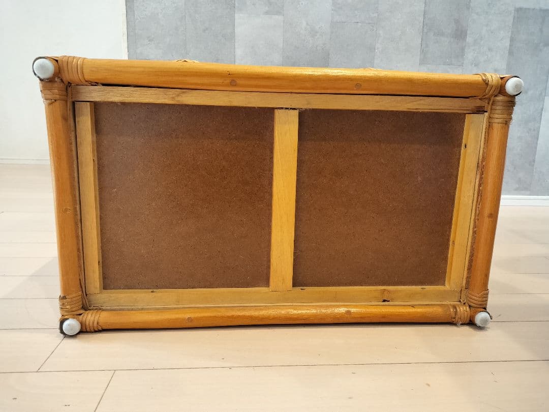 レトロ ラタン籐チェスト 家具 5段 タンス