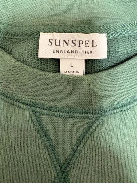 SUNSPELL グリーン スウェットシャツ Lサイズ (ほぼ新品、タグなし）