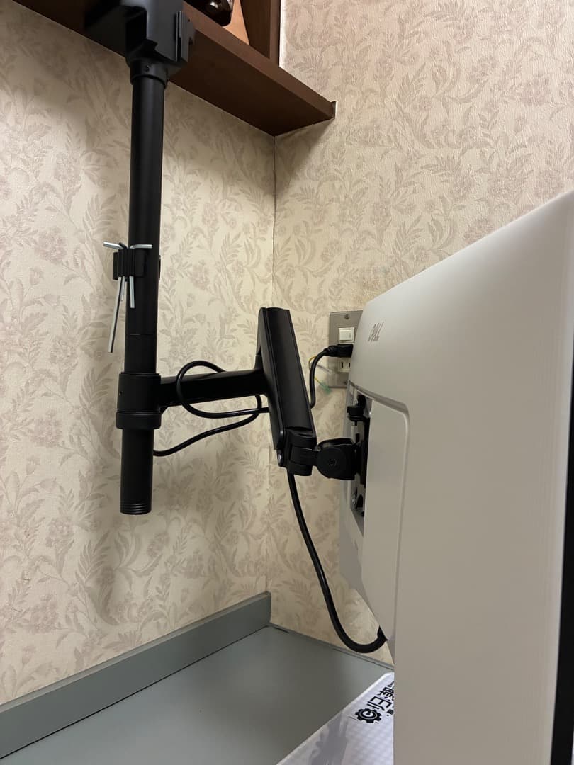 ガススプリング式 モニターアーム／ブラック