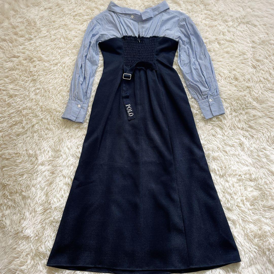 ラルフローレン　ラグナムーン　POLO BCSコラボシャツドッキングワンピースS