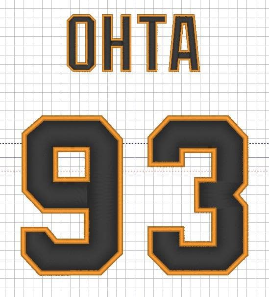 yuki　　巨人応援ワッペン　背番号9　93　80