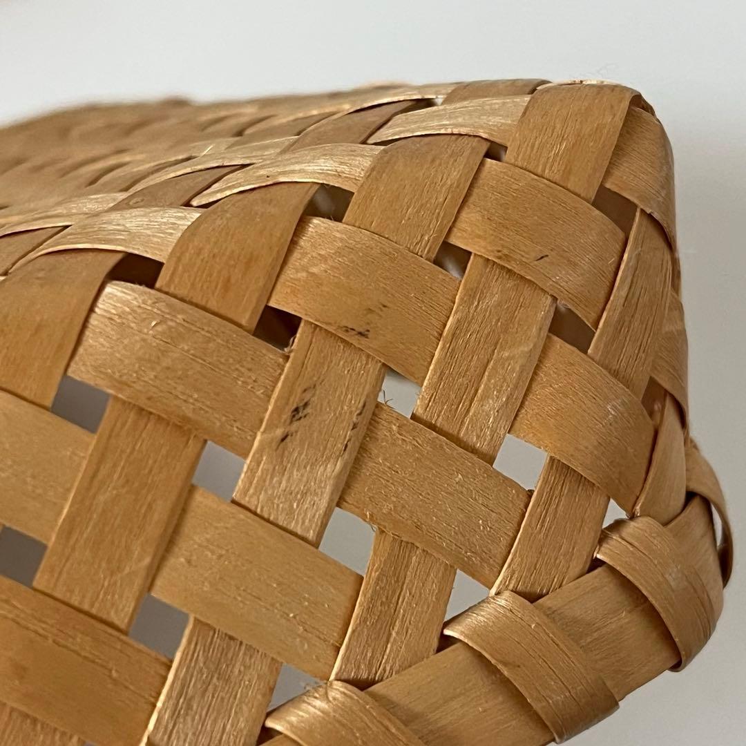 秋田 イタヤ細工 文箱 文庫 A4 イタヤカエデ かご 籠カゴ 四ツ目編み