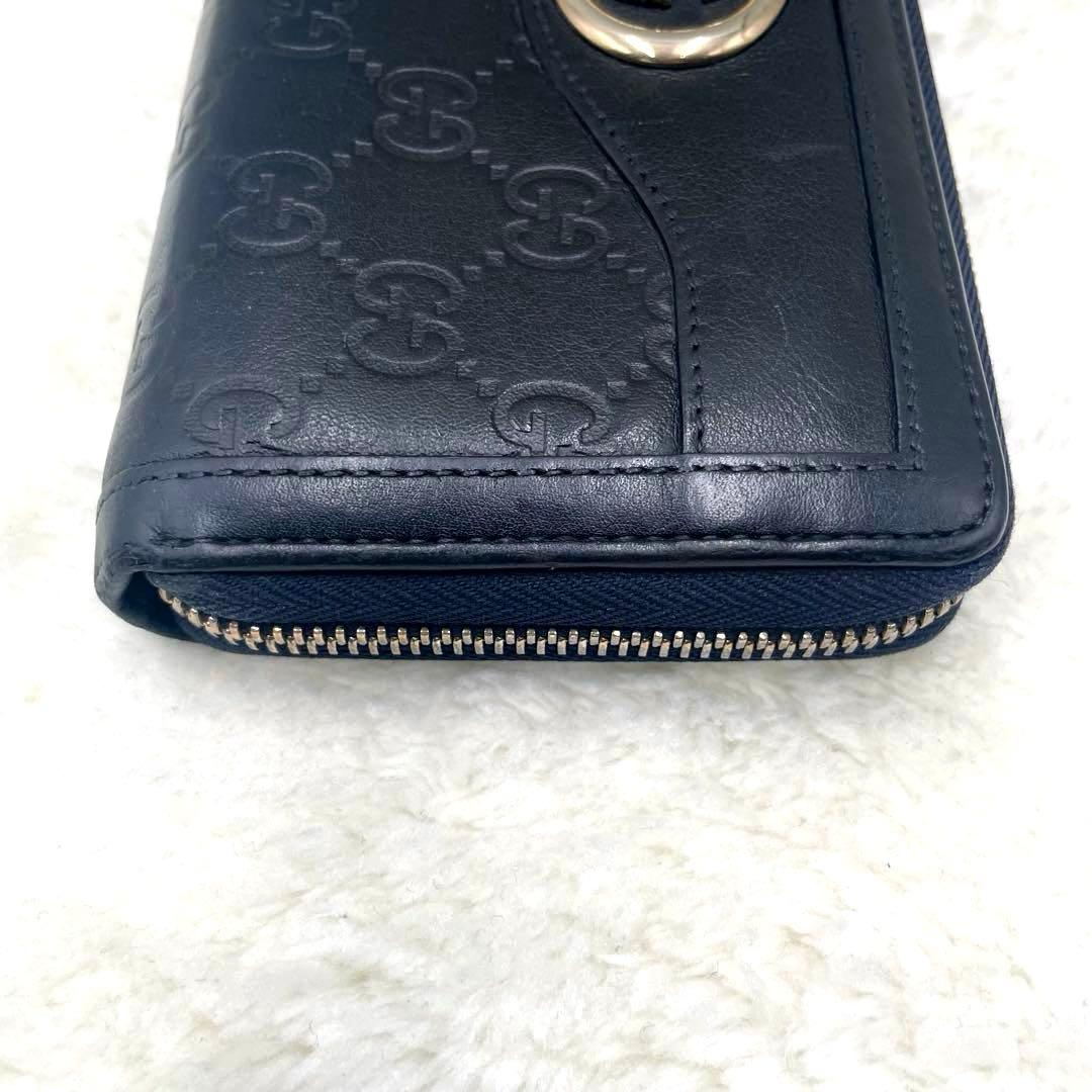 美品 グッチ GUCCI 長財布 スーキー インターロッキング シマ GG