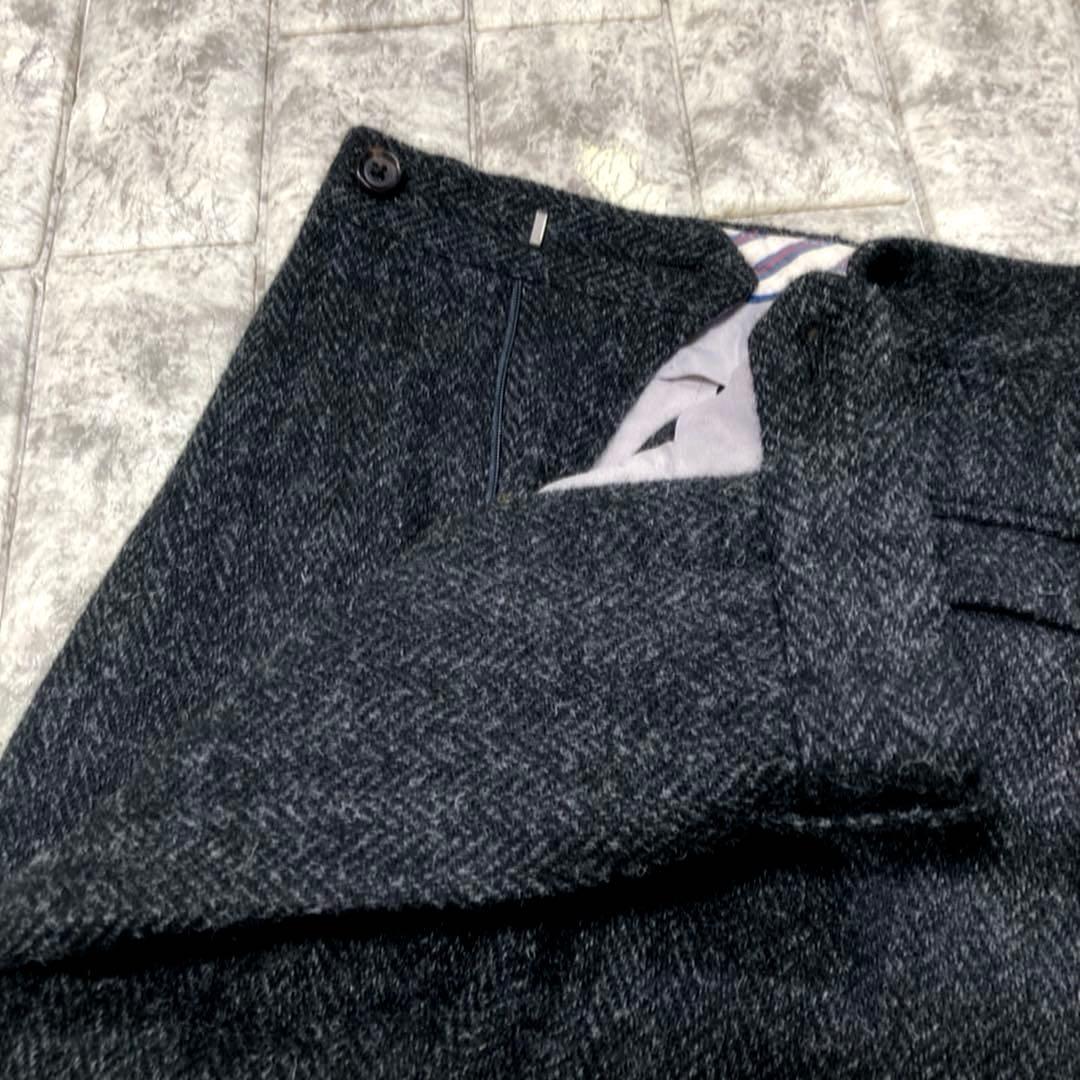 【極美品】スーツセレクト　ハリスツイード　スリーピース　人気　厚手