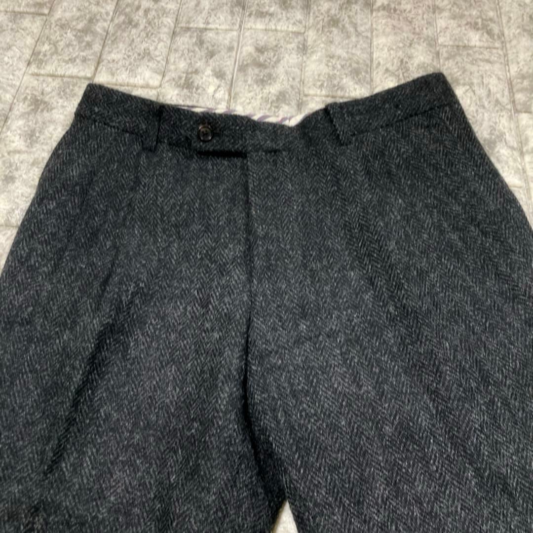 【極美品】スーツセレクト　ハリスツイード　スリーピース　人気　厚手