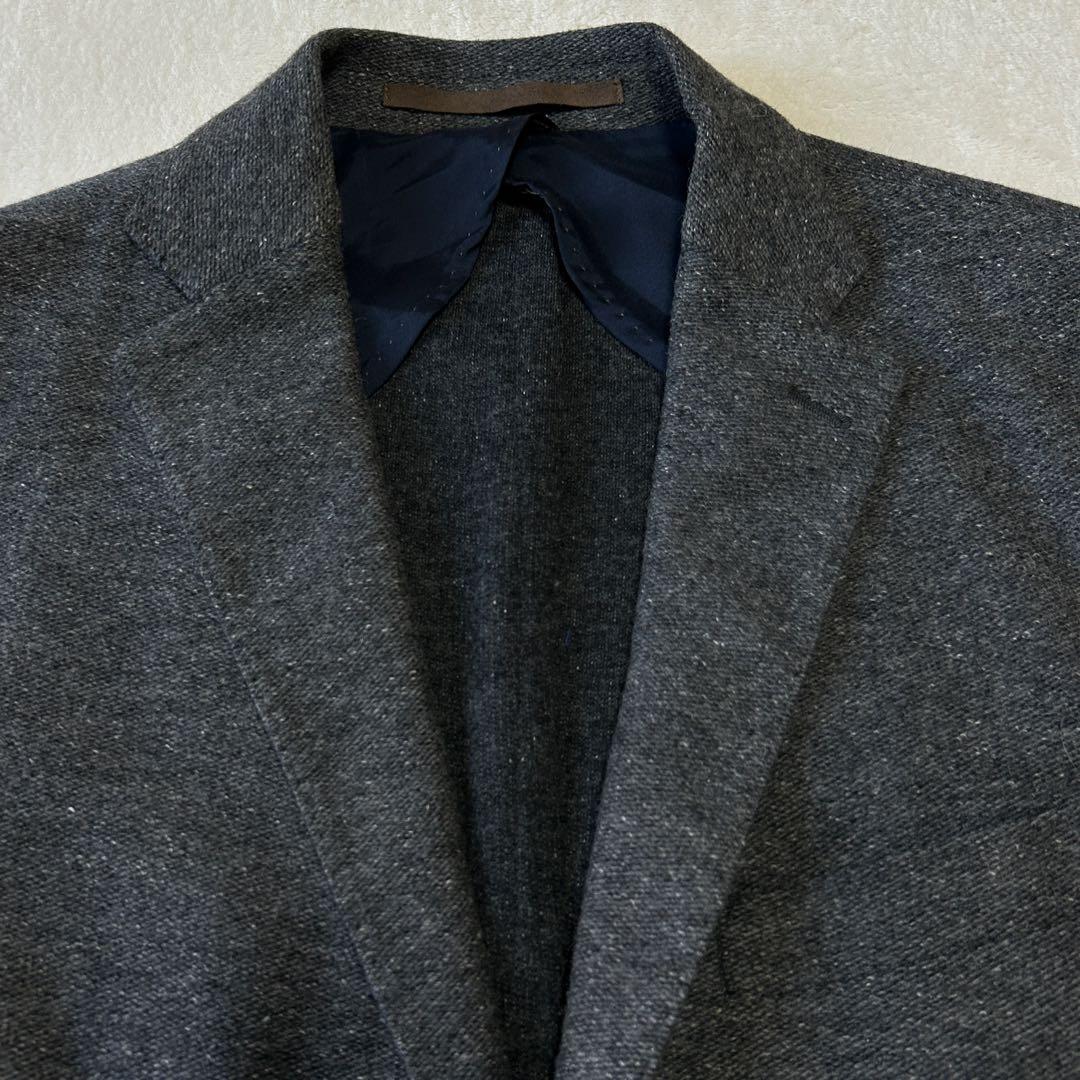 希少 52 イレブンティ イタリア製ツイード ウール ジャケット 大きいサイズ