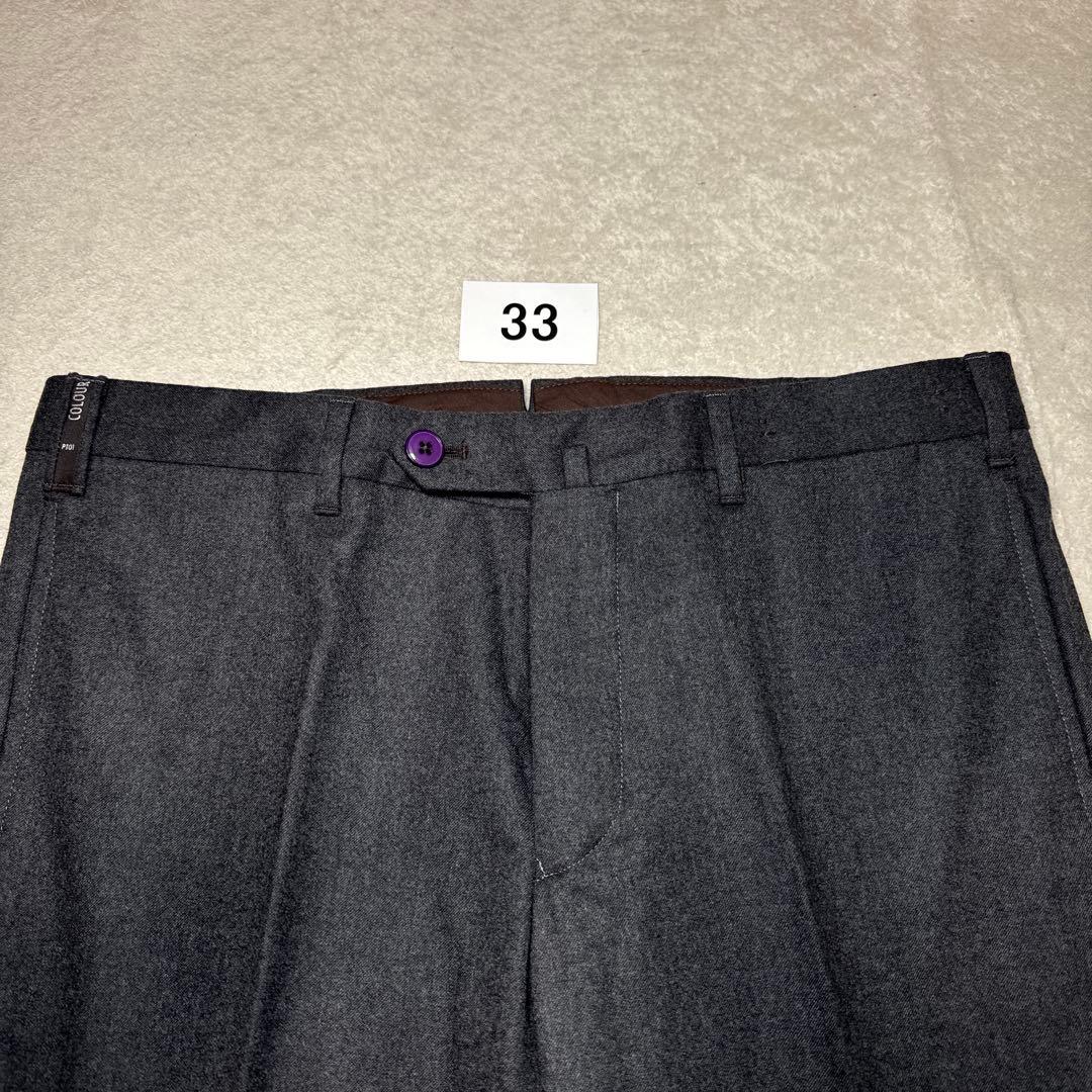 33 秋冬　極美品　PT01 ピーティーゼロウーノ　スラックス　グレー　48