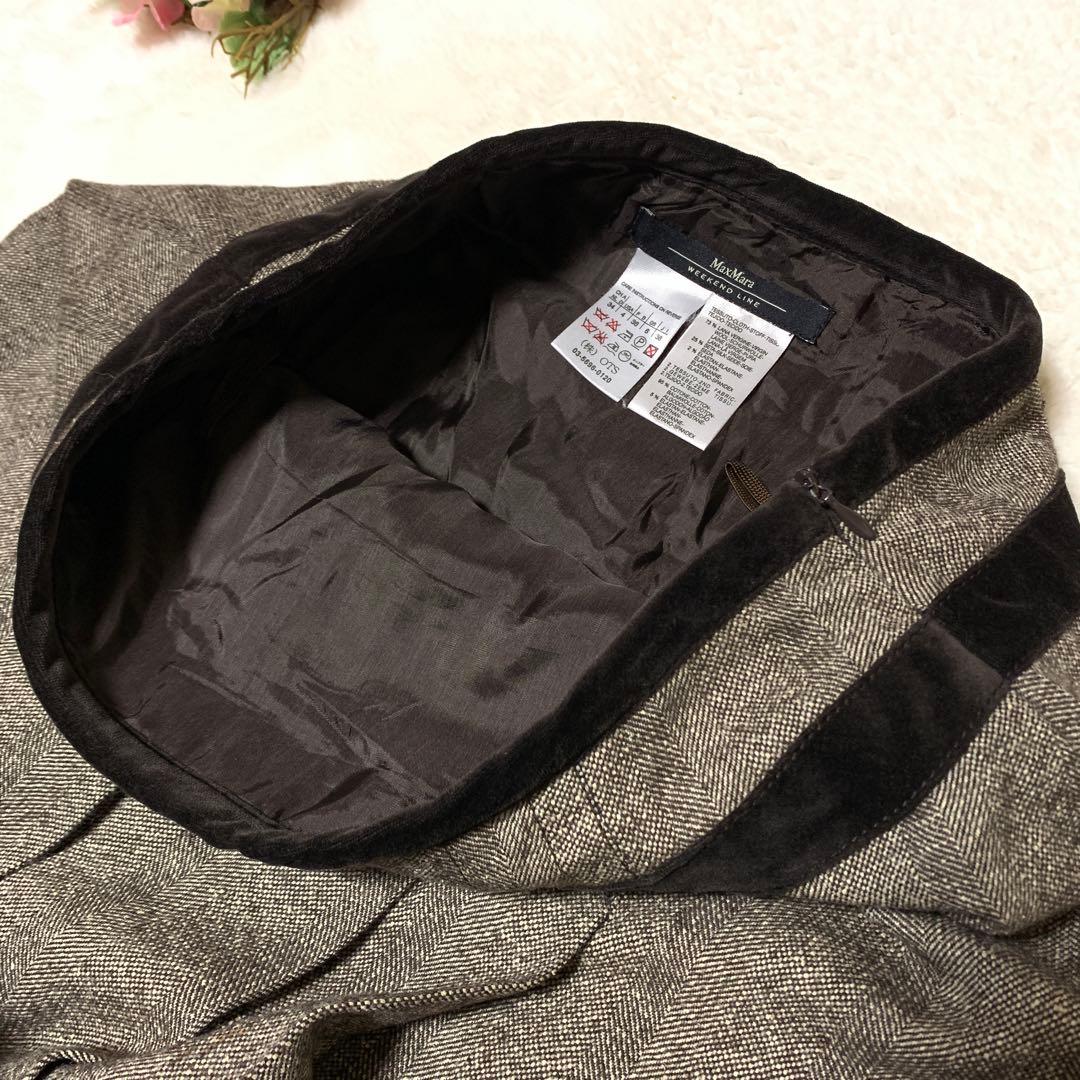 ★マックスマーラ　23区　セットアップ　異素材　ツウィードプリーツ❤︎シルク混　M