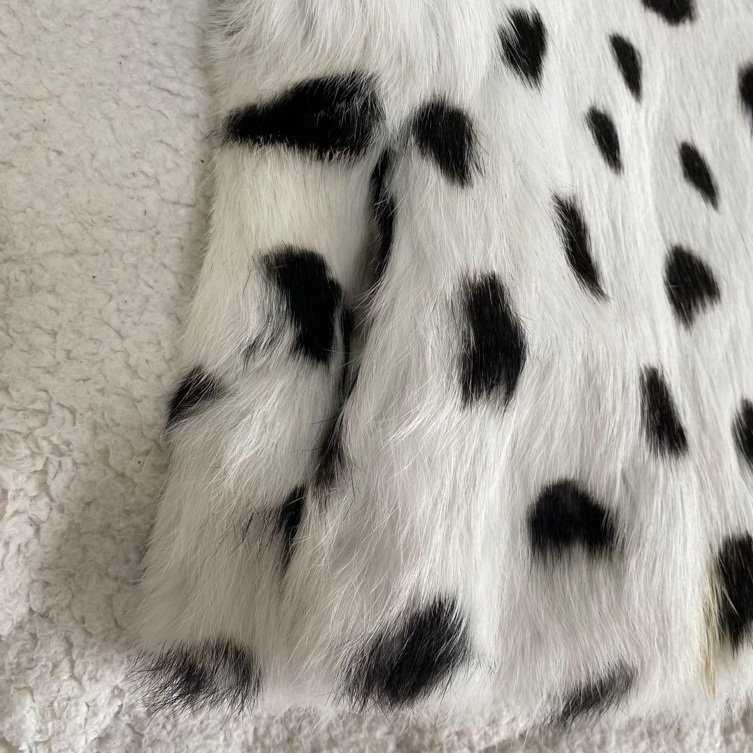 【epolene エポレーヌ】ラビットファー　リアルファー　ダルメシアン　コート