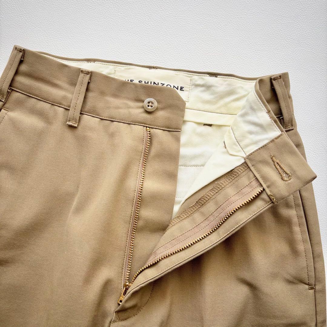 01945-12 ザシンゾーン　ハイウエストチノパンツ　ベージュ　P0