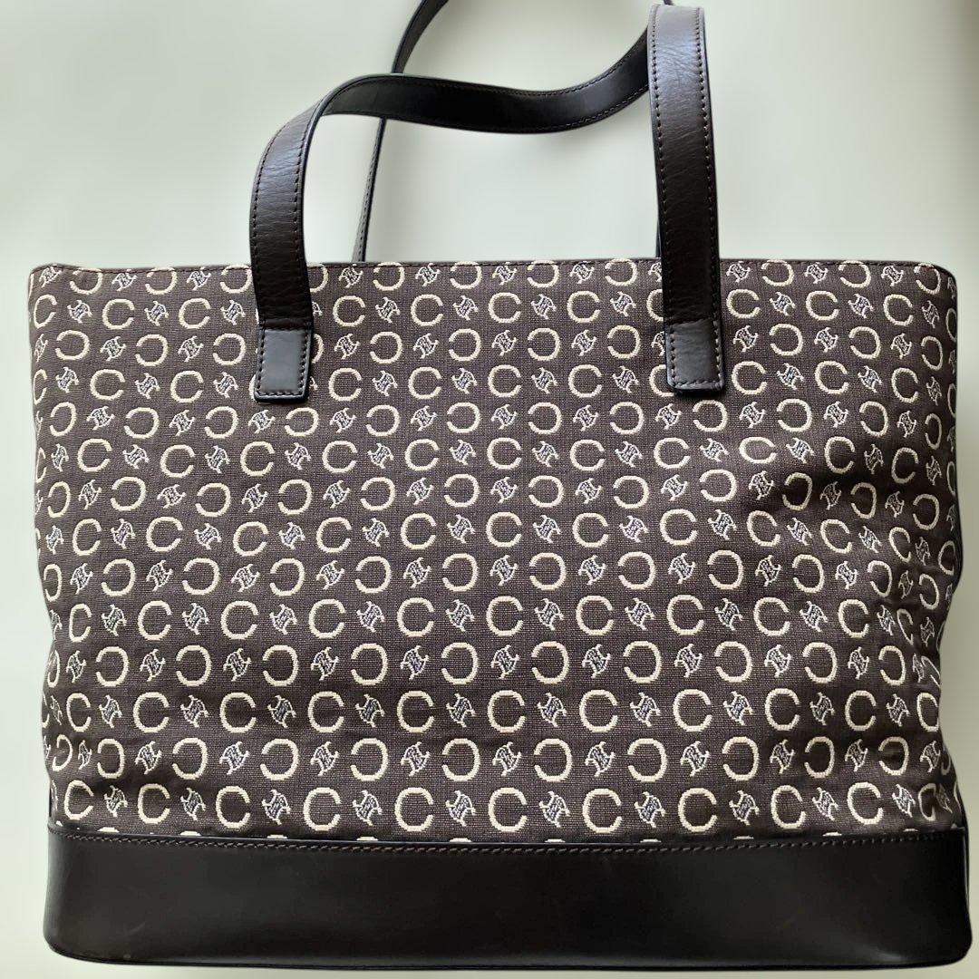 セリーヌ ロゴ ビジネスバッグ ダークブラウン