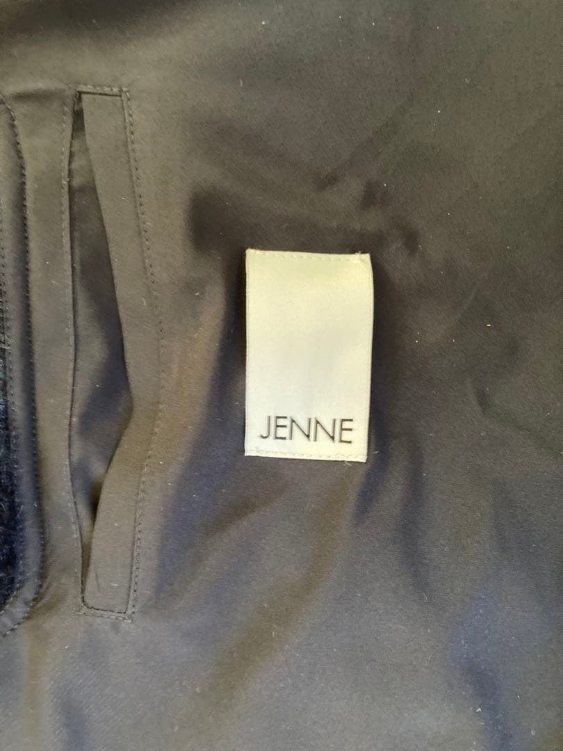 【新品未使用】JENNE リッチボリュームファーケープ ネイビー