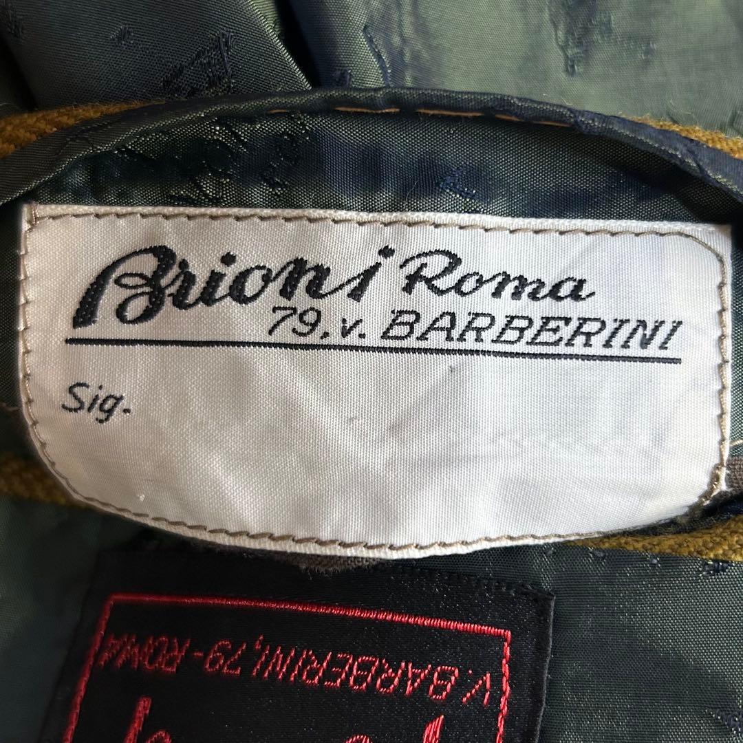 新品未使用 硝子金ボタン ブリオーニ テーラードジャケット ブレザー 52