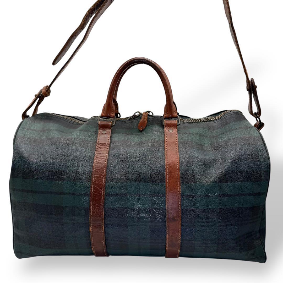 ポロ ラルフローレン ボストンバッグ PVC レザー 2way クロスボディ