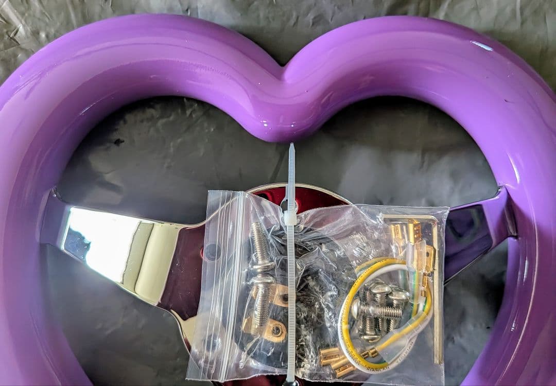 ♡小径 32パイ　ハート　パープル　ステアリング♡