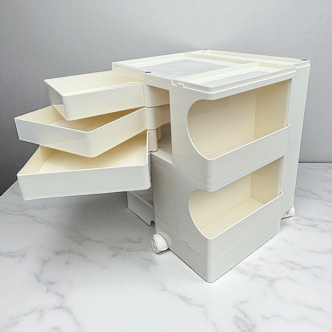 ボビーワゴン リプロダクト ホワイト デザイン家具 収納ワゴン キャスター