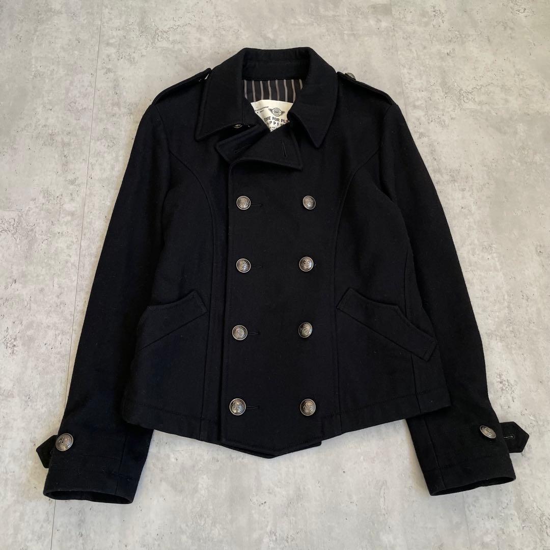 ナポレオンジャケット　銀ボタン　ブラック　黒　アメカジ　Y2K パンク　お兄系
