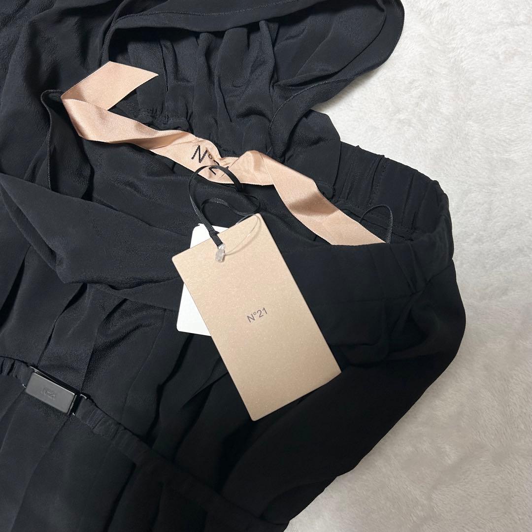 未使用タグ付き N°21 ヌメロヴェントゥーノ シルク混 カクテルドレス 36