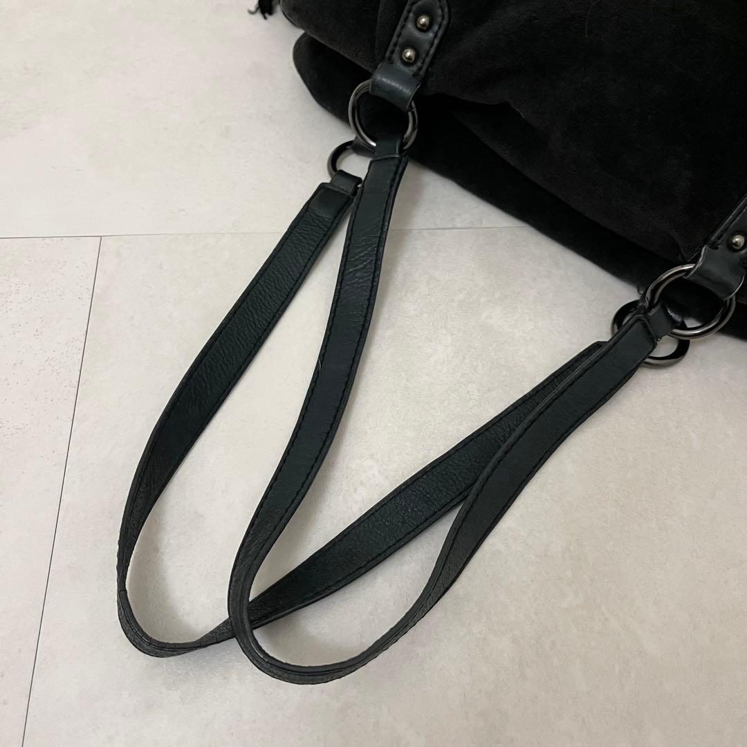 Juicy Couture 黒 ベロアハンドバッグ